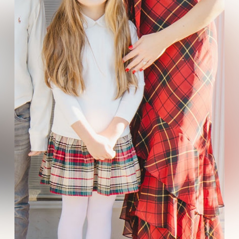 Polo by Ralph Lauren White and Plaid Kids Formal Dress - Picture 2 of 8